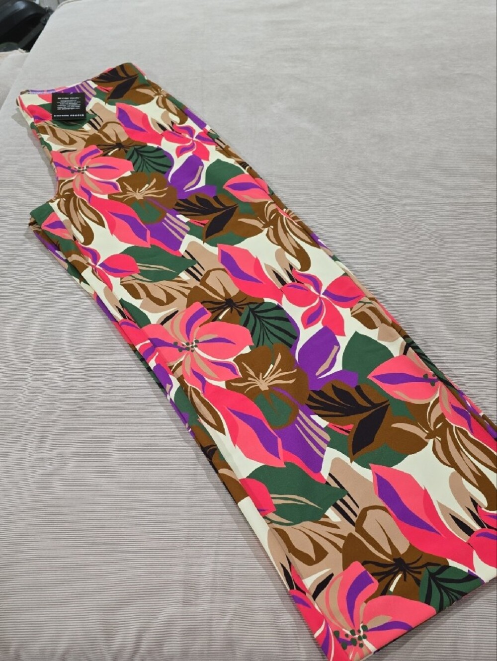 Boston Proper Tropical Floral Pants- Hot Pink, Purple & Green - Picture 3 of 7